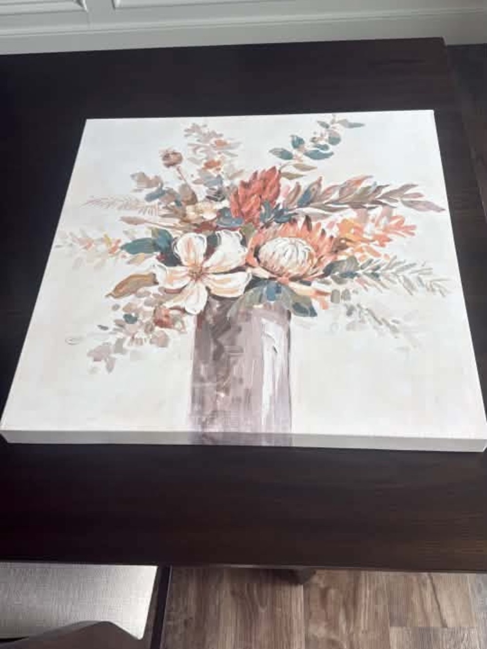 Kirklands Neutral Floral Canvas Wall Art in Cream, Tan, Blush and Sage